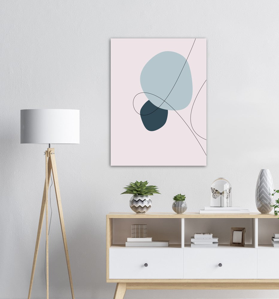 Blue Wind No.2 | Abstrakt | Line Art | Trendfarger | Kunst | Poster | Plakat