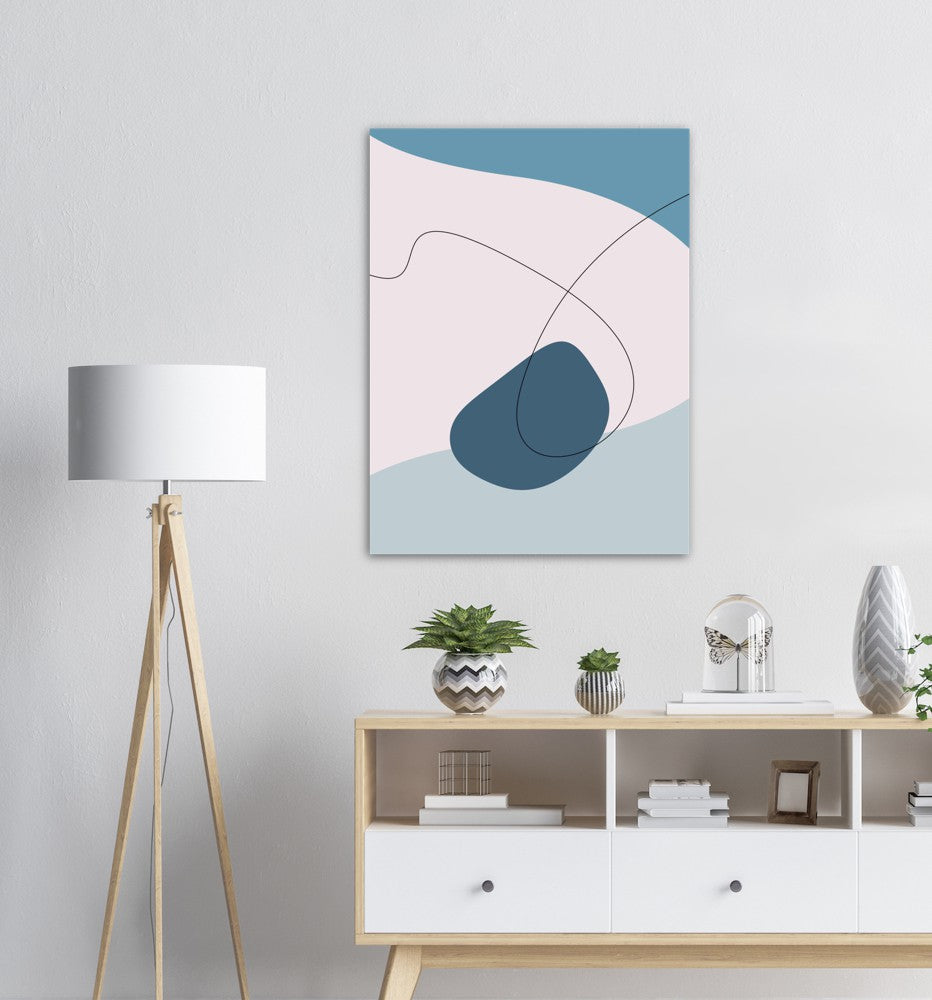 Blue Wind No.1 | Abstrakt | Line Art | Trendfarger | Kunst | Poster | Plakat
