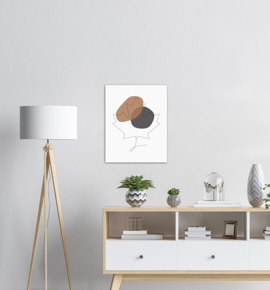 Lønneblad Nr.3 | Line Art | Plakat | Poster | Abstrakt | Kunst