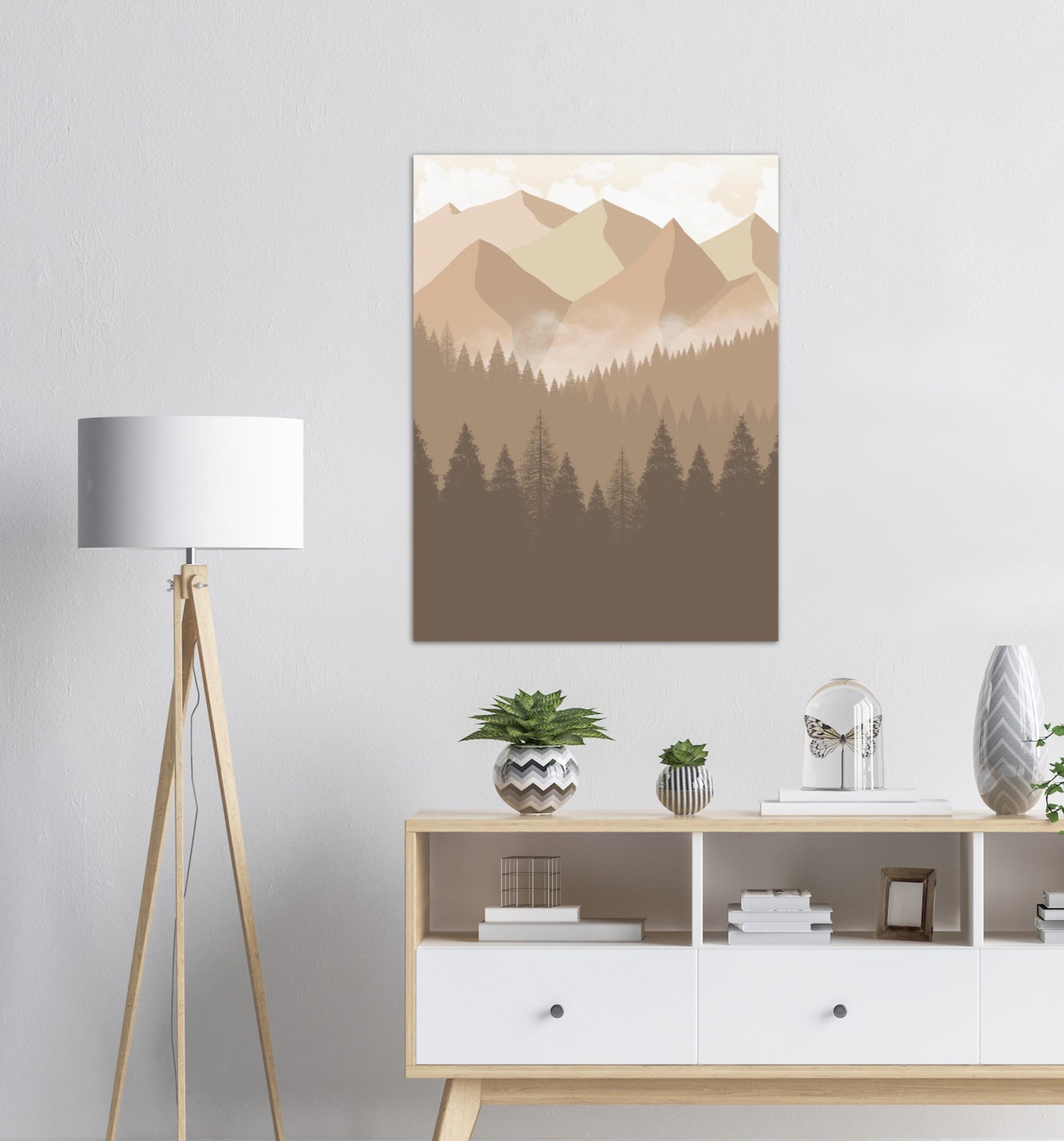 Beige Landskap nr.8 | Digital Kunst | Plakat | Poster | Veggkunst 