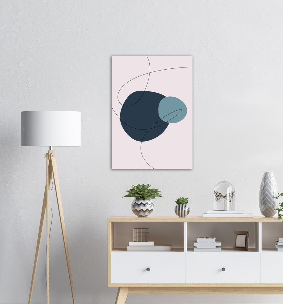 Blue Wind No.3 | Abstrakt | Line Art | Trendfarger | Kunst | Poster | Plakat