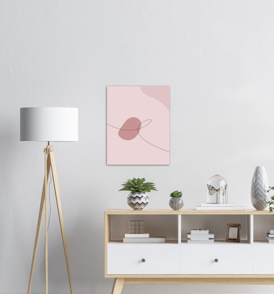 Pink Waves No.2 | Abstrakt | Line Art | Trendfarger | Kunst | Poster | Plakat