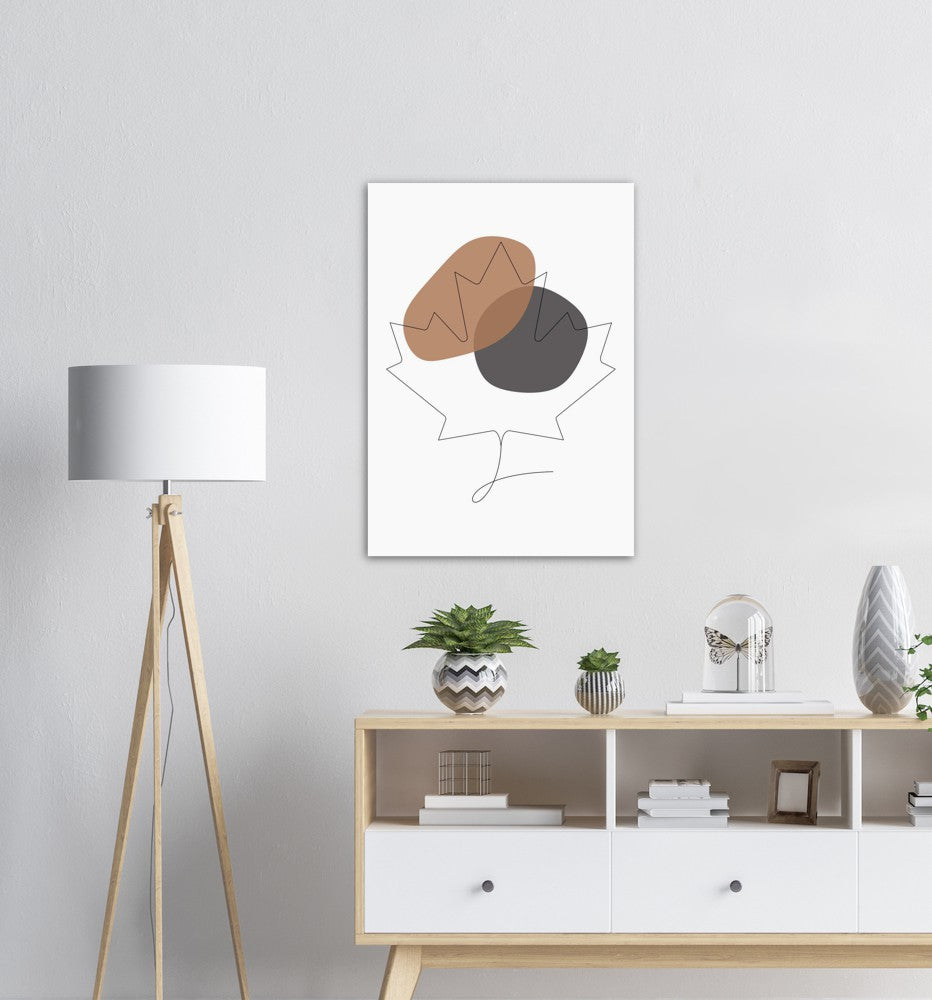 Lønneblad Nr.3 | Line Art | Plakat | Poster | Abstrakt | Kunst