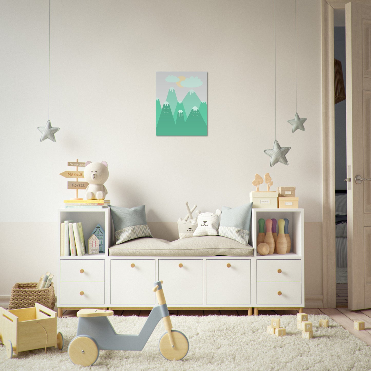 Landskap for barn nr.1 | Barnerom | Plakat | Poster | Kunst for barn