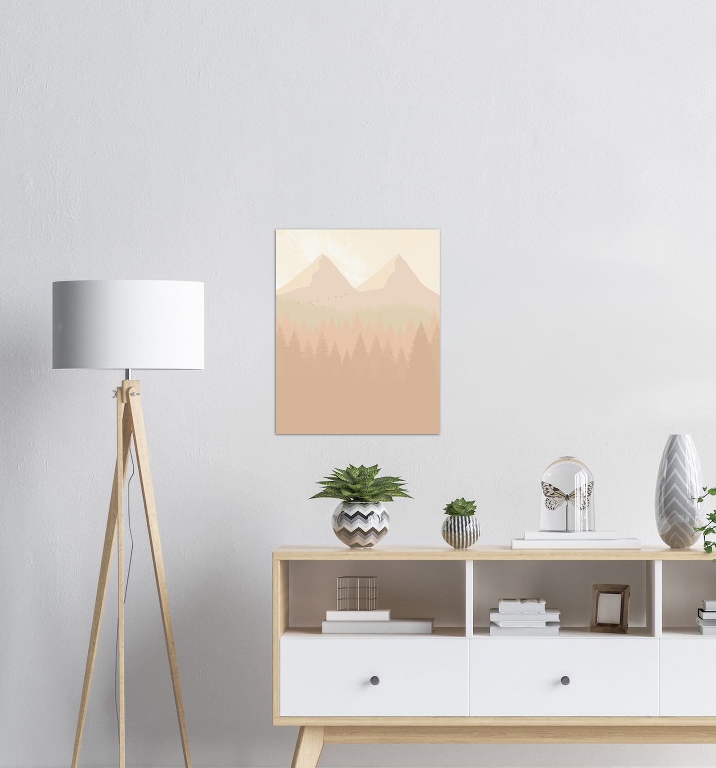 Beige Landskap nr.6 | Digital Kunst | Plakat | Poster | Veggkunst | Beige