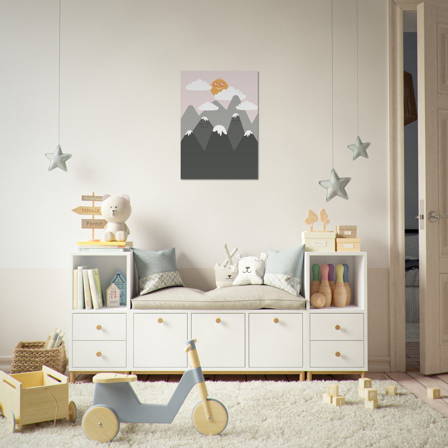 Landskap for barn nr.6 | Kunst til barn | Plakat | Poster | Veggkunst | Barnerom