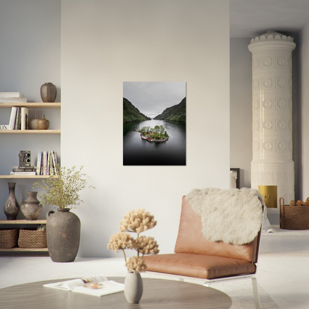 Hytten på øyen | Fotokunst | Plakat