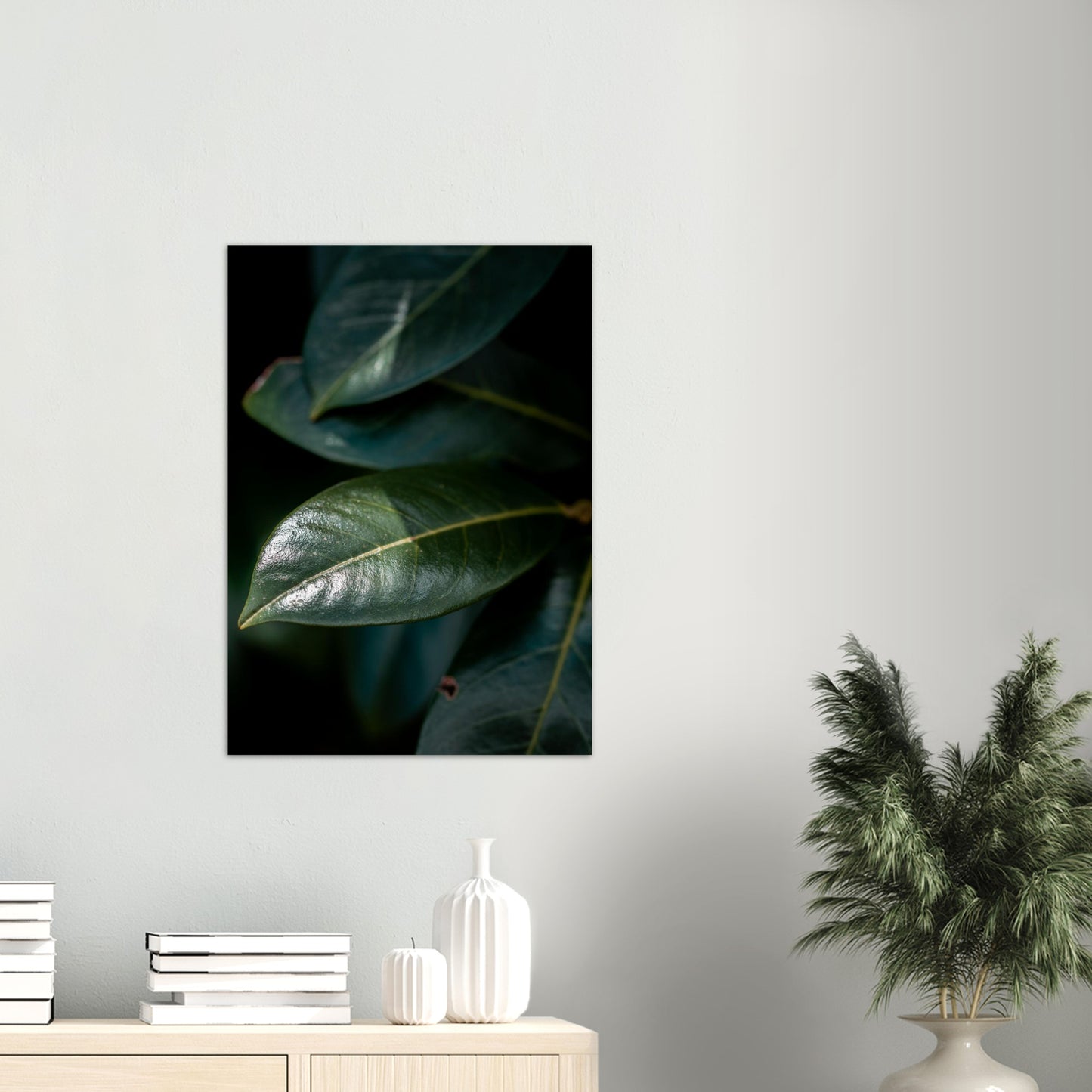 Blader | Fotokunst | Plakat | Poster | Mørkegrønn | Veggkunst'