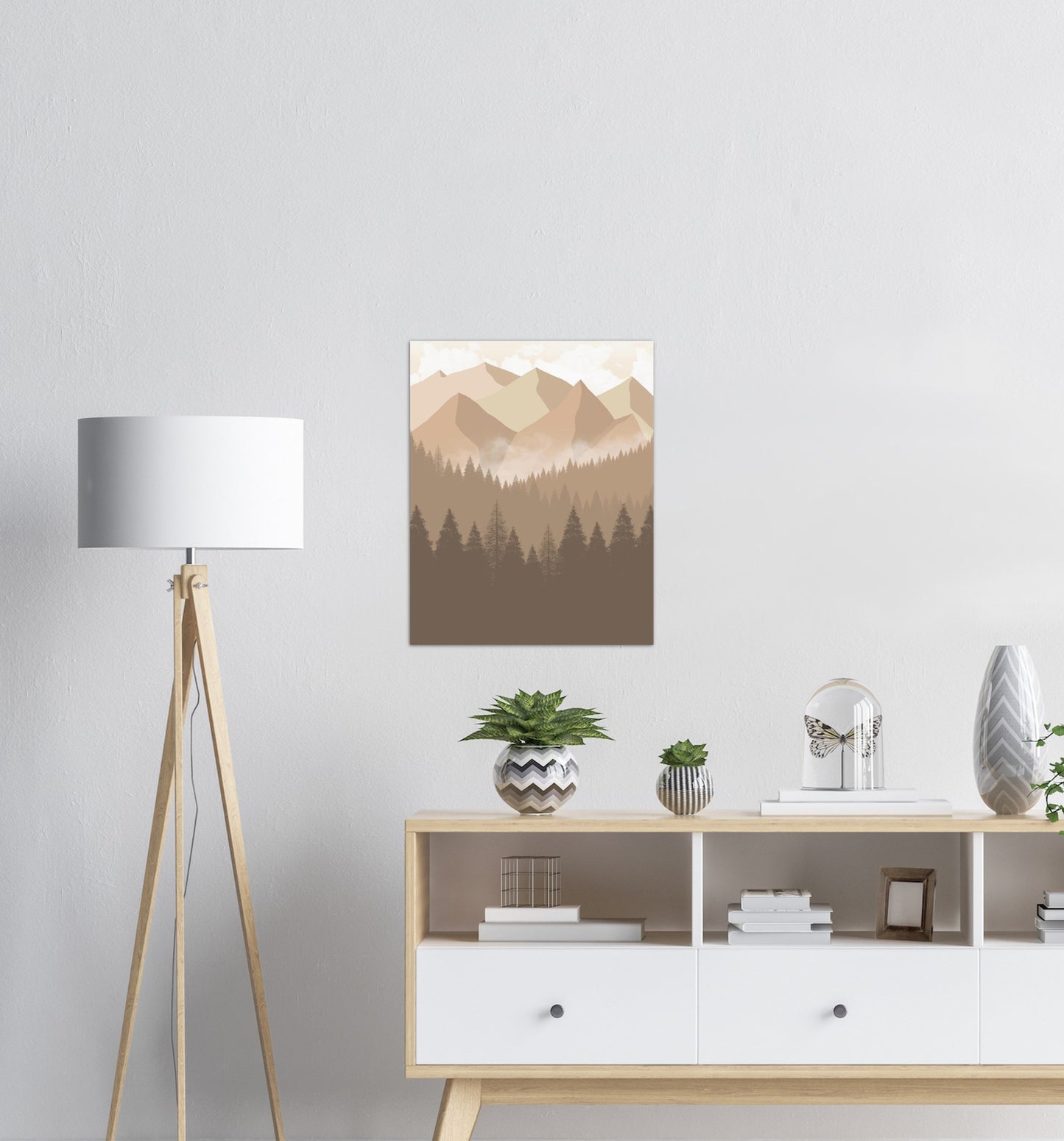 Beige Landskap nr.8 | Digital Kunst | Plakat | Poster | Veggkunst 