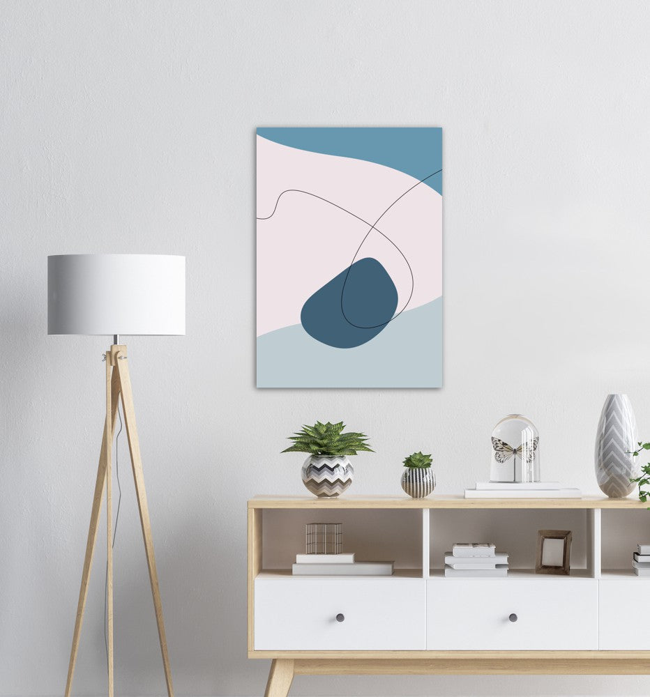Blue Wind No.1 | Abstrakt | Line Art | Trendfarger | Kunst | Poster | Plakat
