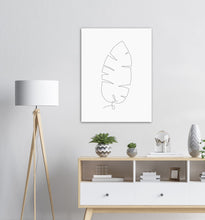 Last inn bildet i Galleri-visningsprogrammet, Bananblad | Line Art | Poster | Plakat | Beige | Kunst
