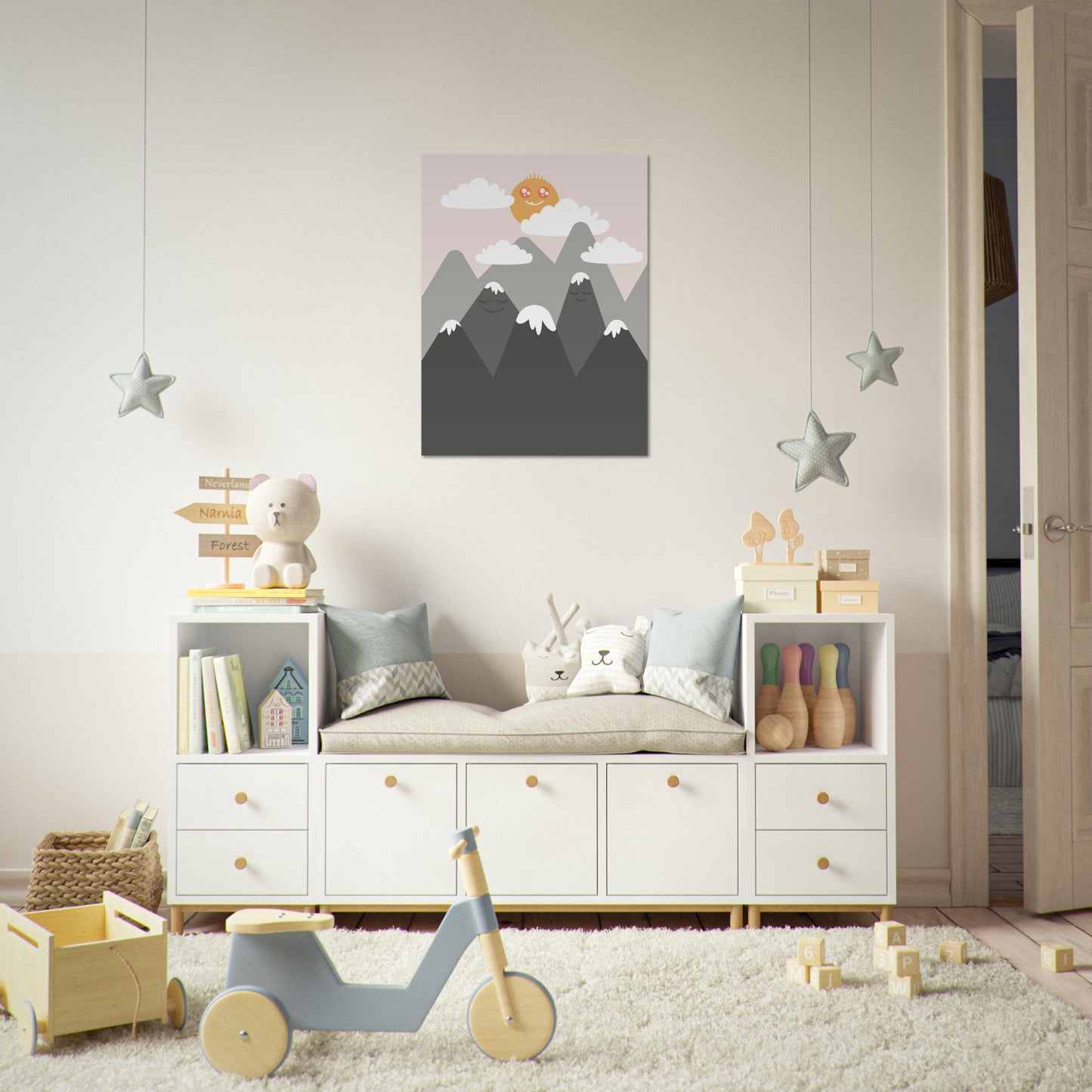 Landskap for barn nr.6 | Kunst til barn | Plakat | Poster | Veggkunst | Barnerom
