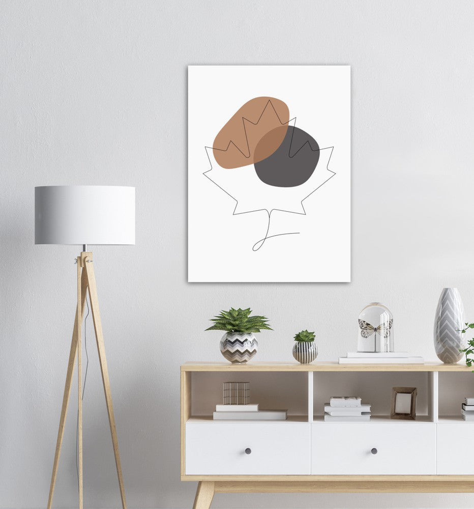 Lønneblad Nr.3 | Line Art | Plakat | Poster | Abstrakt | Kunst