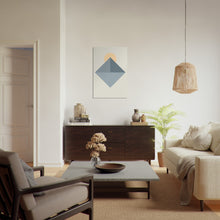 Last inn bildet i Galleri-visningsprogrammet, Trendy Shapes No.2 | Plakat | Poster | Jotun 1024 Tidløs, 4894 Ocean Air, 5503 Natural Blue, 5504 Coastal Blue, 1520 Cheerful Peach
